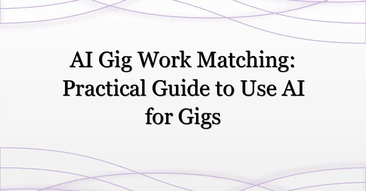 AI Gig Work Matching: Practical Guide to Use AI for Gigs