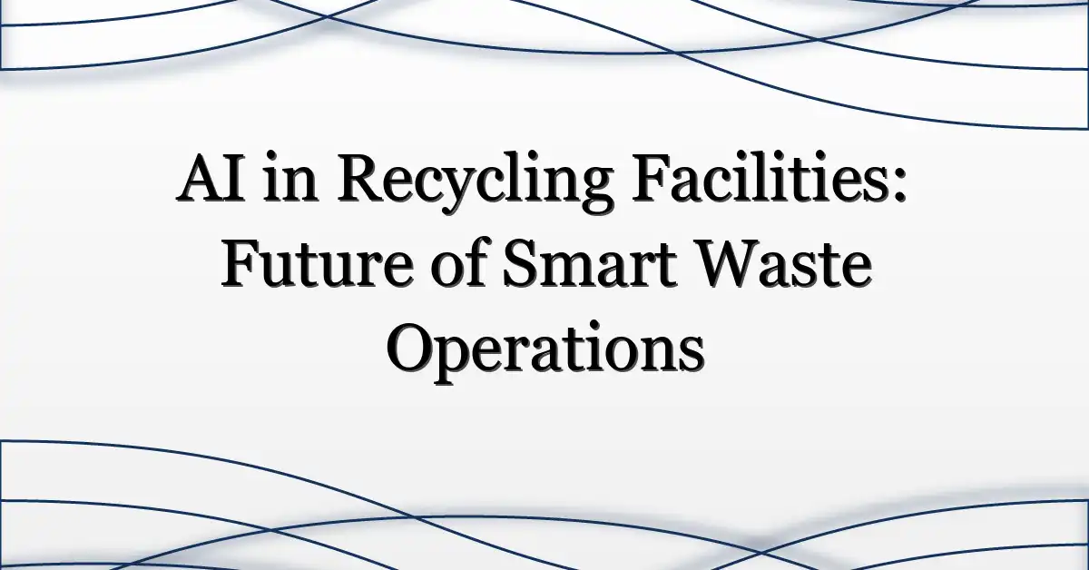 AI in Recycling Facilities: Future of Smart Waste Operations