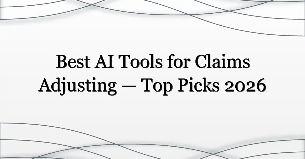 Best AI Tools for Claims Adjusting — Top Picks 2026