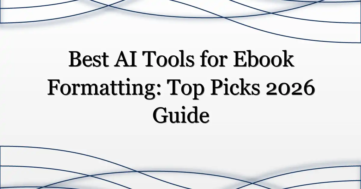 Best AI Tools for Ebook Formatting: Top Picks 2026 Guide