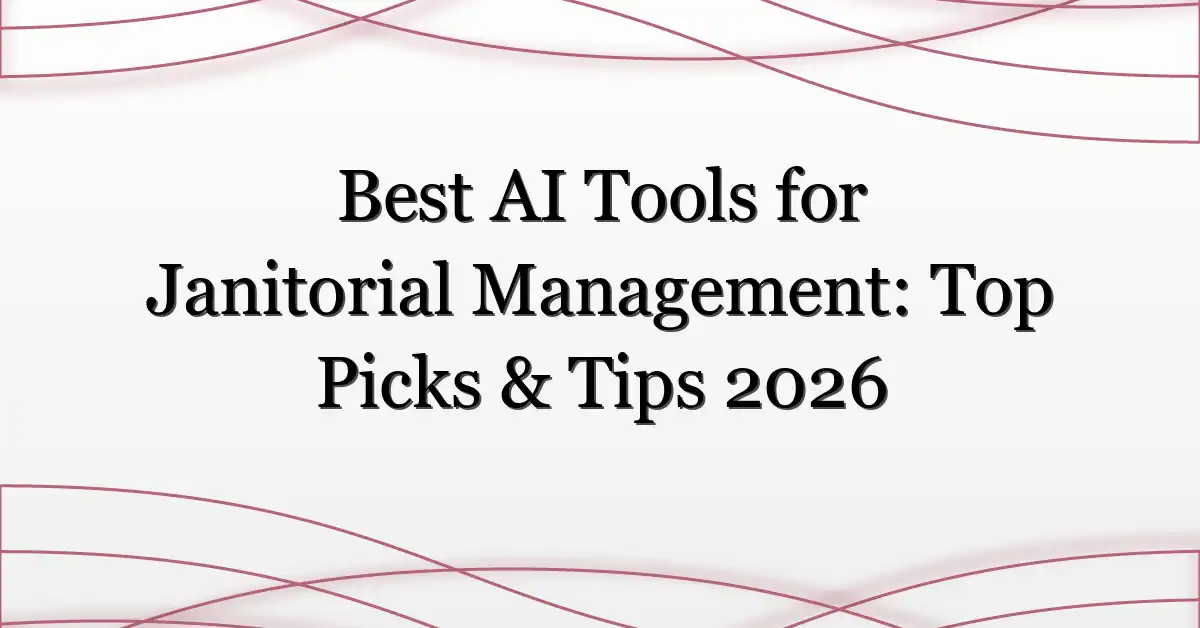 Best AI Tools for Janitorial Management: Top Picks & Tips 2026