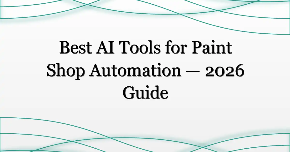 Best AI Tools for Paint Shop Automation — 2026 Guide