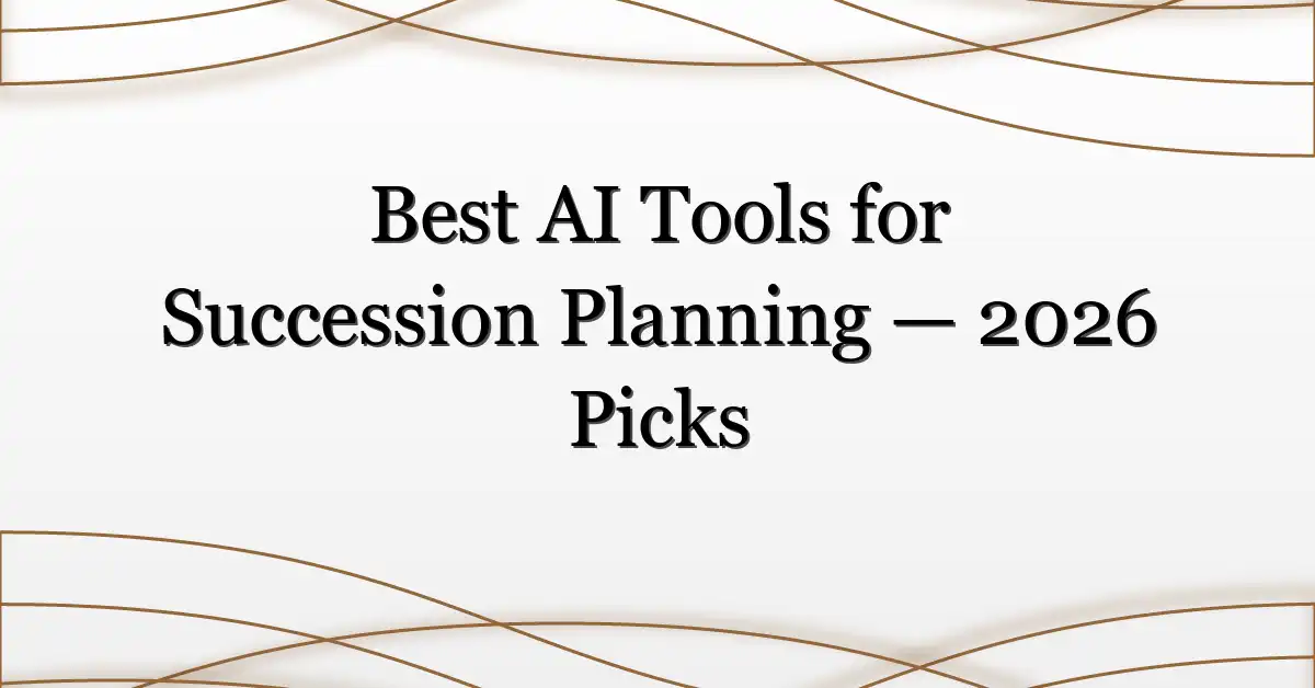 Best AI Tools for Succession Planning — 2026 Picks