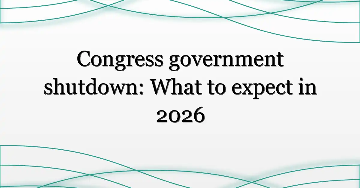Congress government shutdown: What to expect in 2026