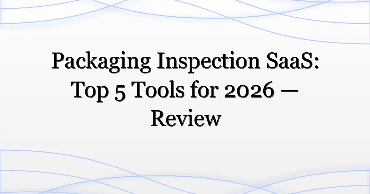 Packaging Inspection SaaS: Top 5 Tools for 2026 — Review