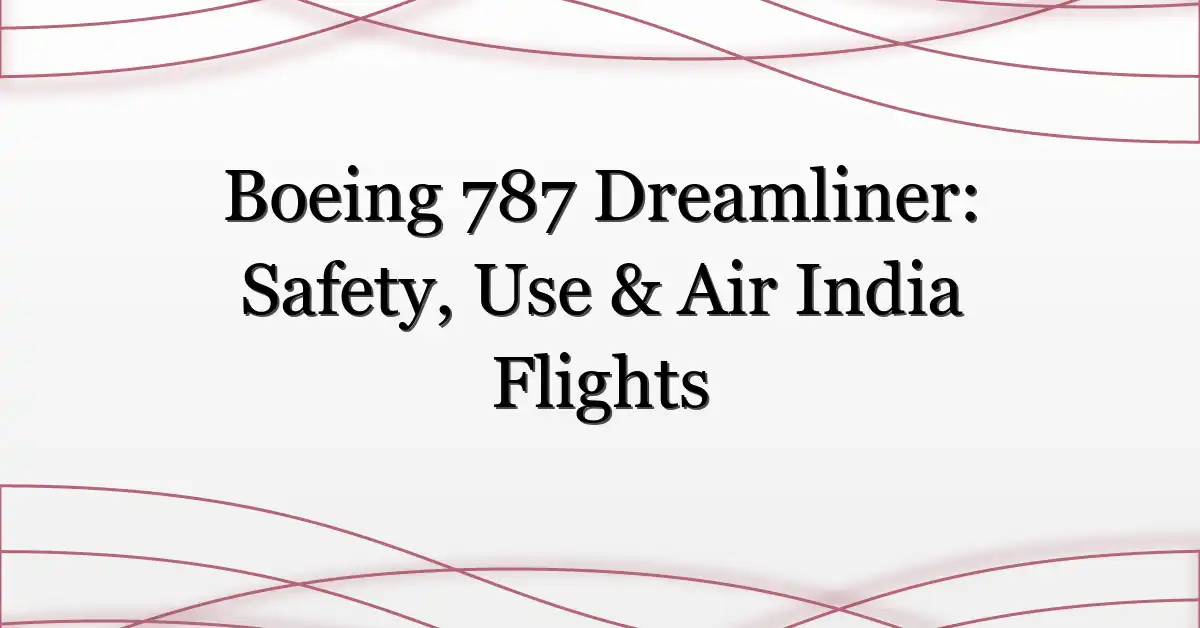 Boeing 787 Dreamliner: Safety, Use & Air India Flights