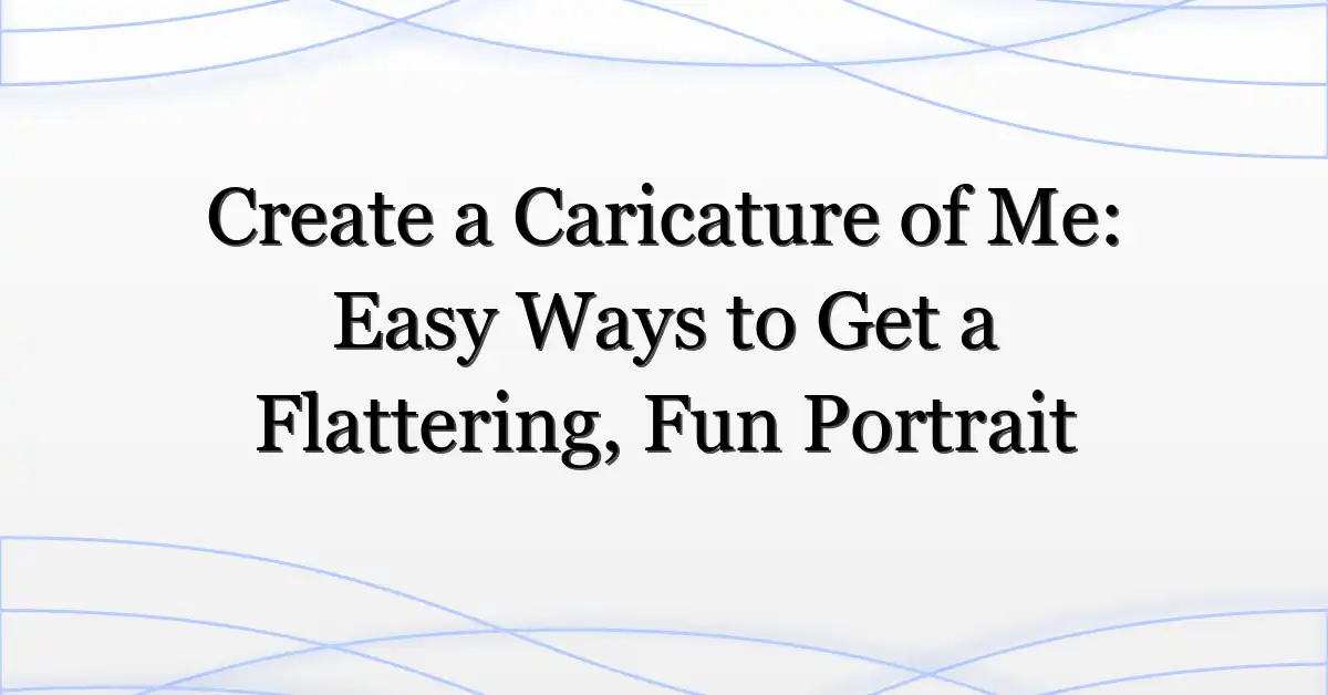 Create a Caricature of Me: Easy Ways to Get a Flattering, Fun Portrait