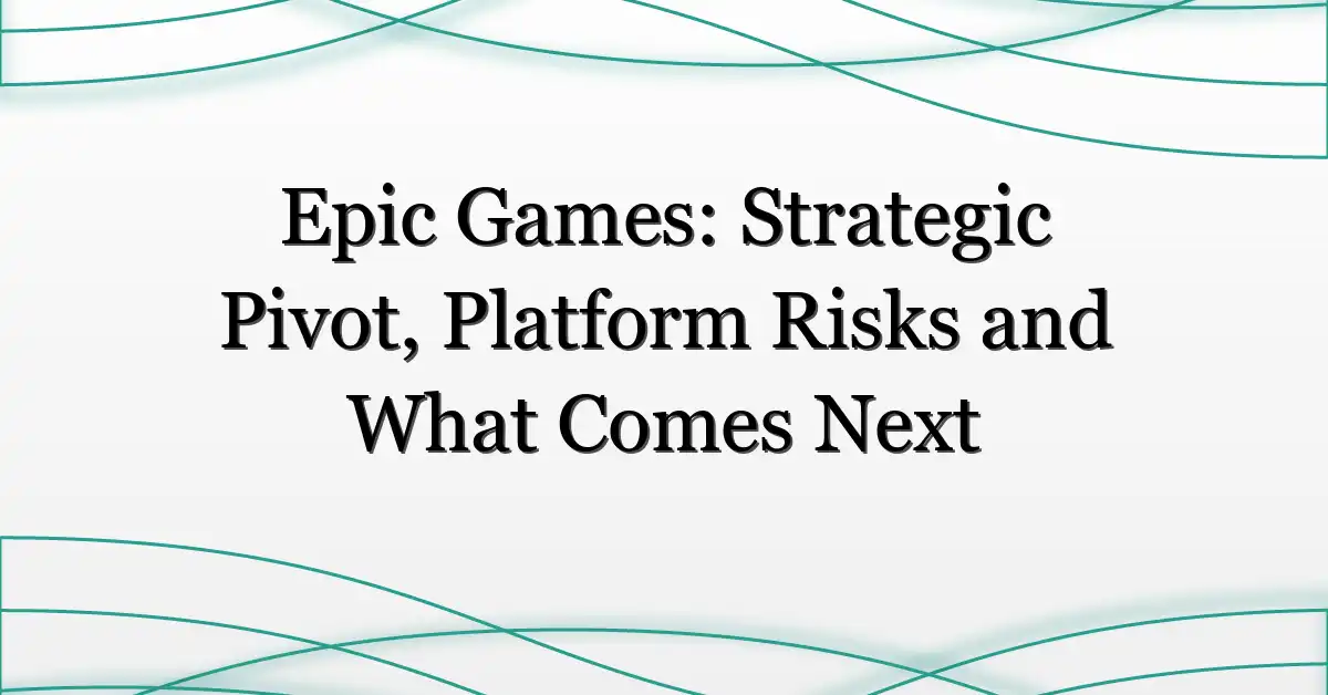 Epic Games: Strategic Pivot, Platform Risks and What Comes Next