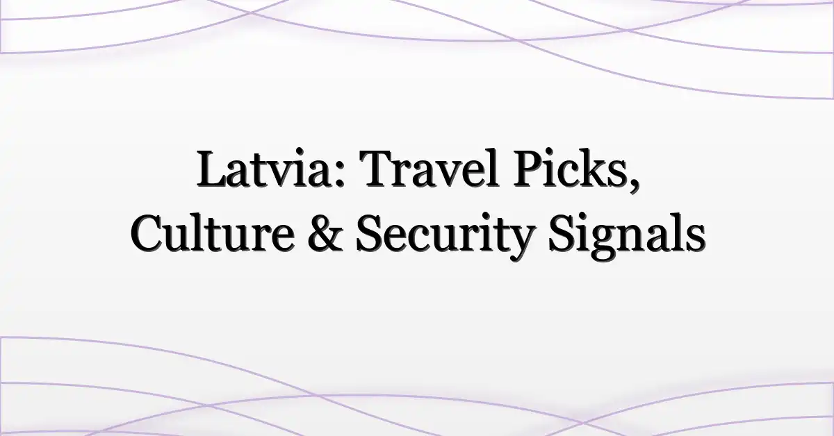 Latvia: Travel Picks, Culture & Security Signals