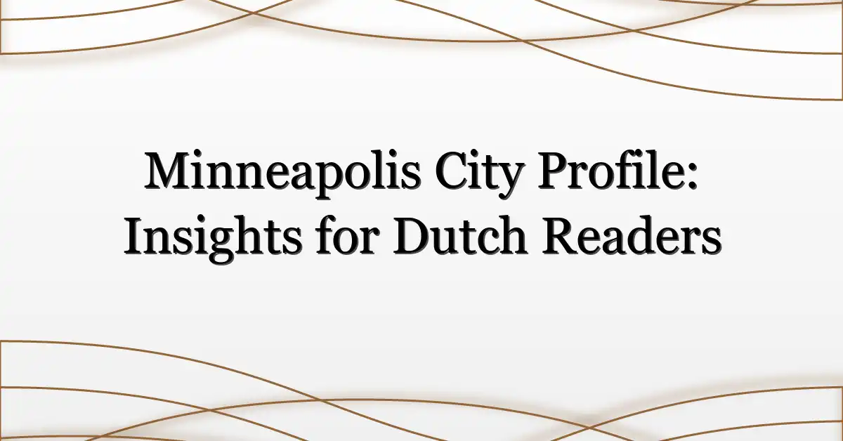 Minneapolis City Profile: Insights for Dutch Readers