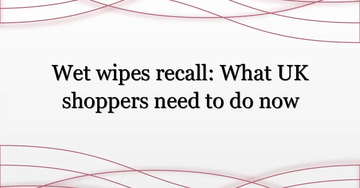 Wet wipes recall: What UK shoppers need to do now