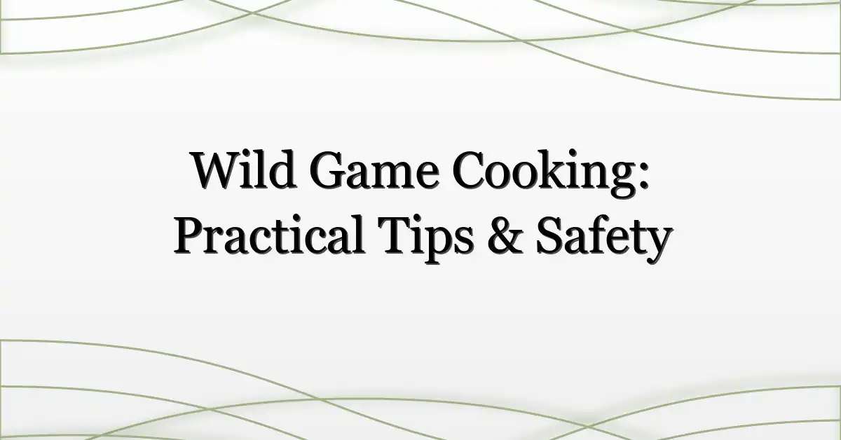 Wild Game Cooking: Practical Tips & Safety