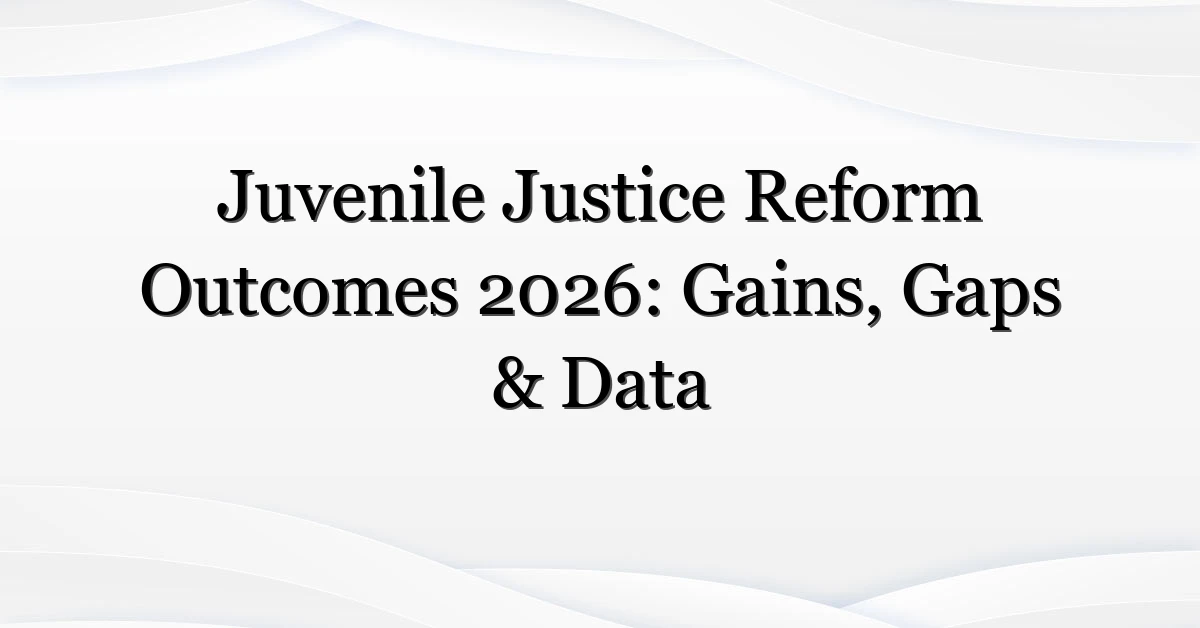 Juvenile Justice Reform Outcomes 2026: Gains, Gaps & Data