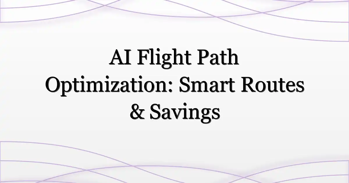 AI Flight Path Optimization: Smart Routes & Savings