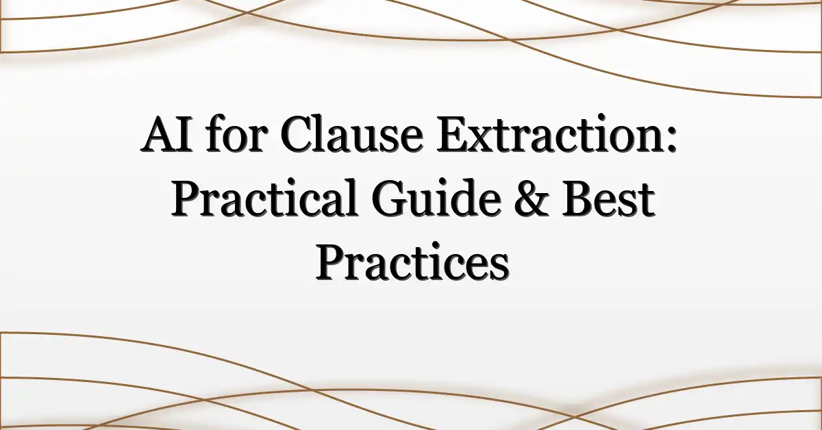 AI for Clause Extraction: Practical Guide & Best Practices
