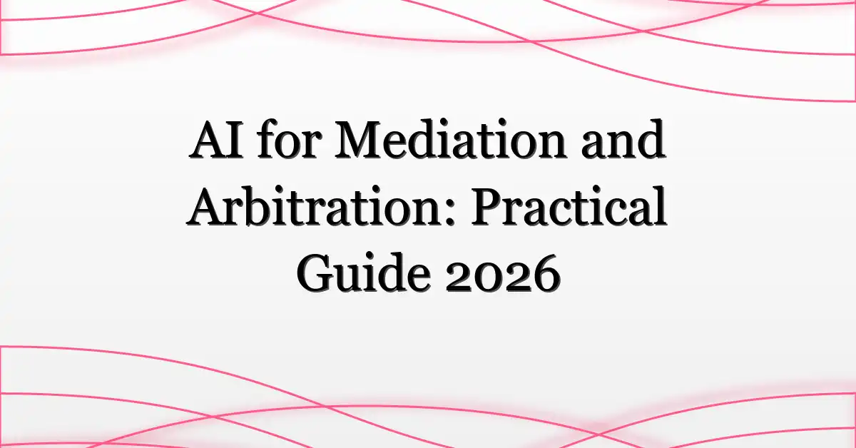 AI for Mediation and Arbitration: Practical Guide 2026