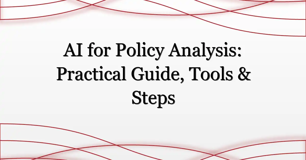 AI for Policy Analysis: Practical Guide, Tools & Steps
