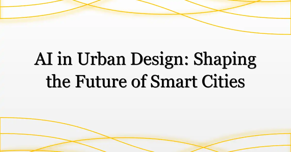 AI in Urban Design: Shaping the Future of Smart Cities