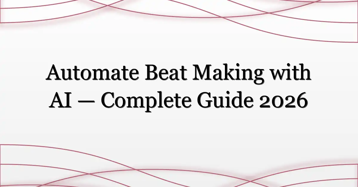 Automate Beat Making with AI — Complete Guide 2026