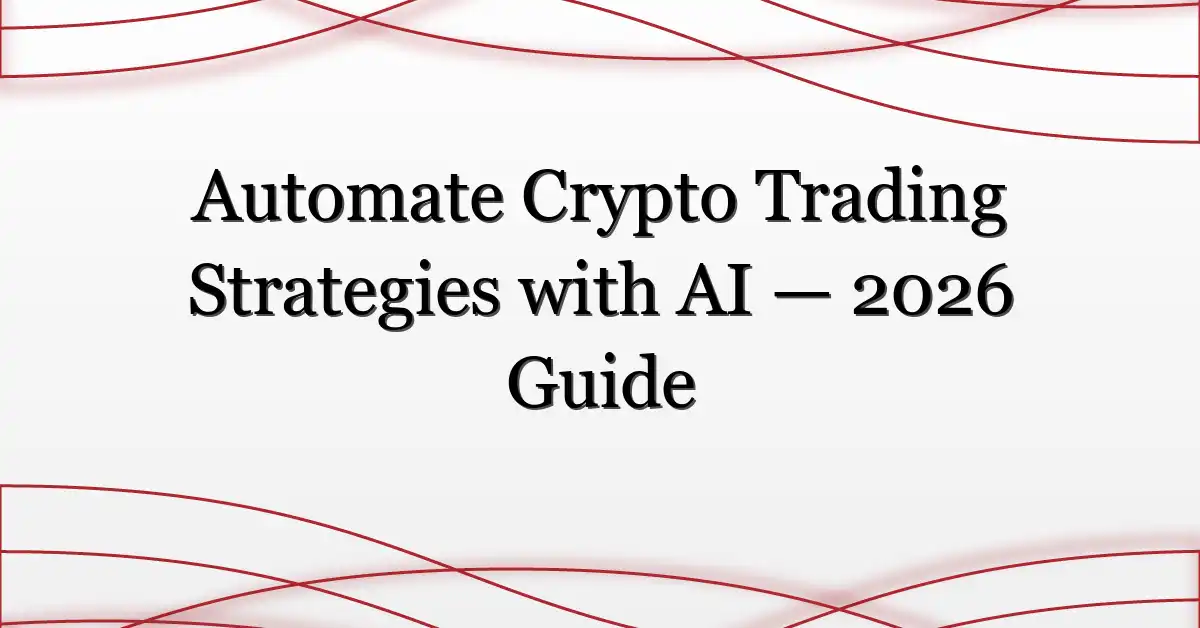 Automate Crypto Trading Strategies with AI — 2026 Guide