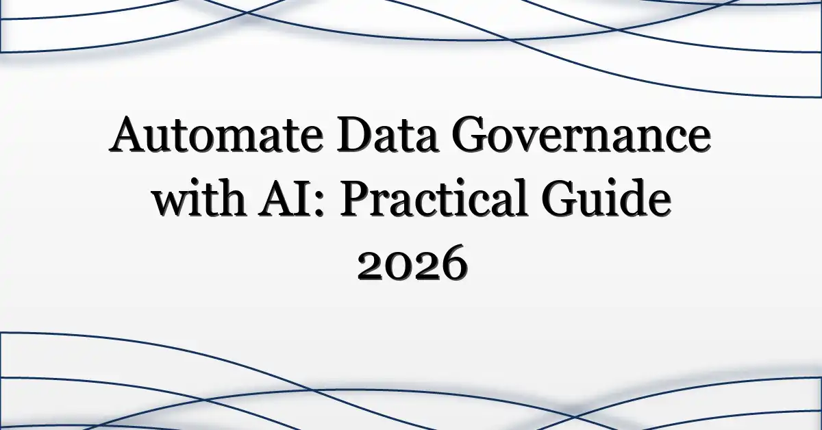 Automate Data Governance with AI: Practical Guide 2026