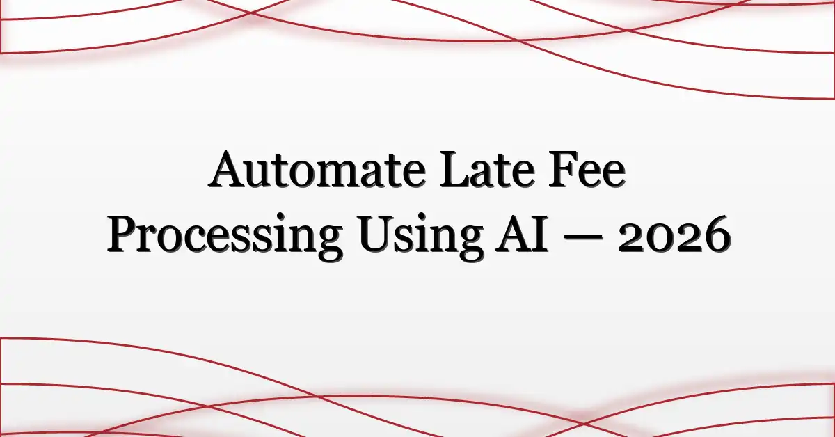 Automate Late Fee Processing Using AI — 2026