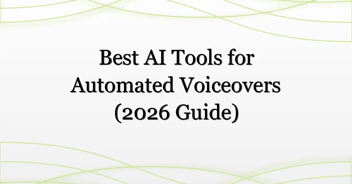 Best AI Tools for Automated Voiceovers (2026 Guide)