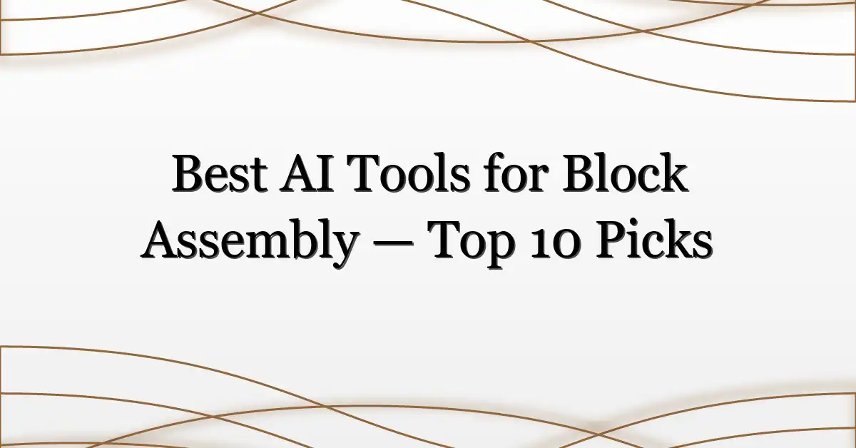 Best AI Tools for Block Assembly — Top 10 Picks