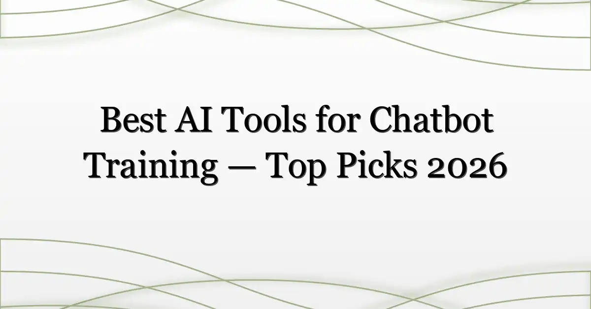 Best AI Tools for Chatbot Training — Top Picks 2026