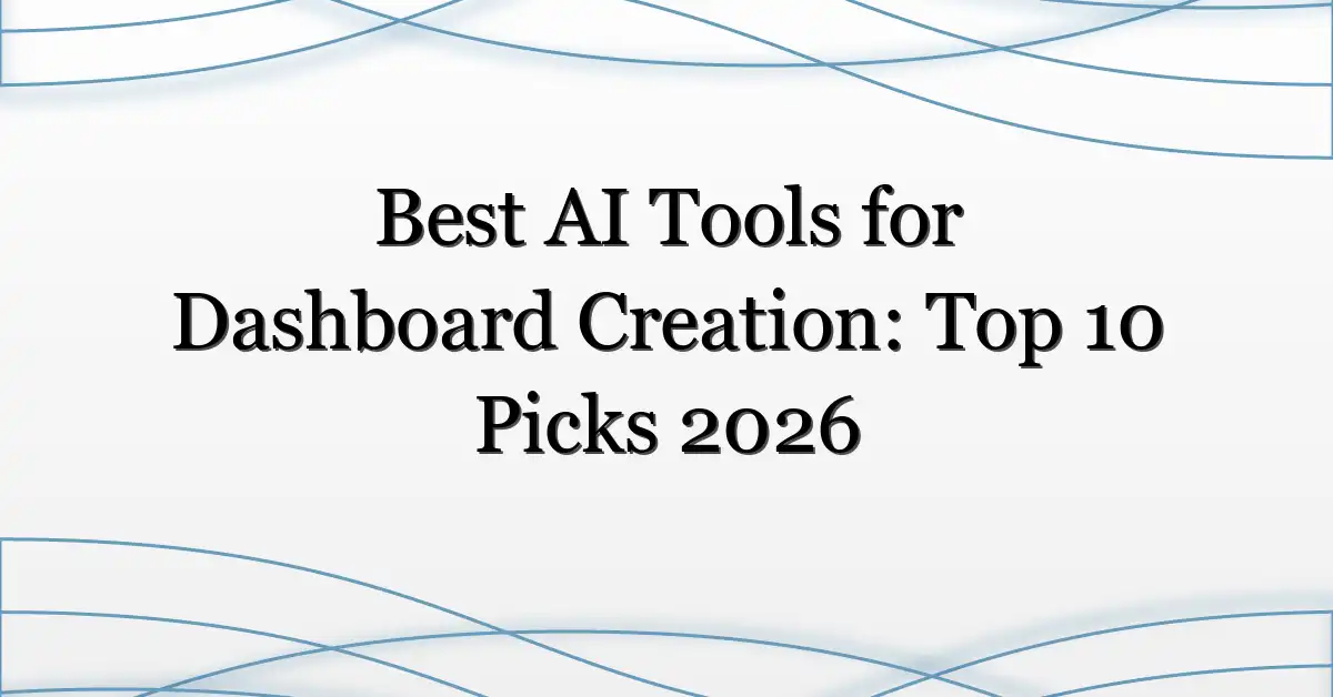 Best AI Tools for Dashboard Creation: Top 10 Picks 2026
