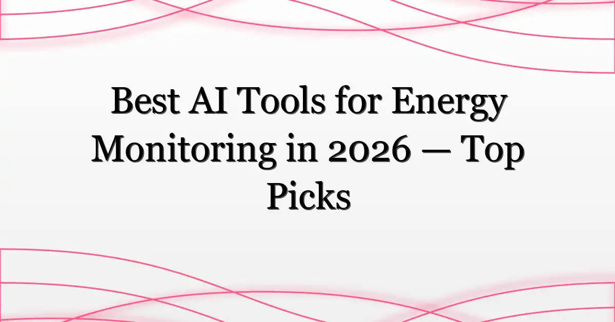 Best AI Tools for Energy Monitoring in 2026 — Top Picks
