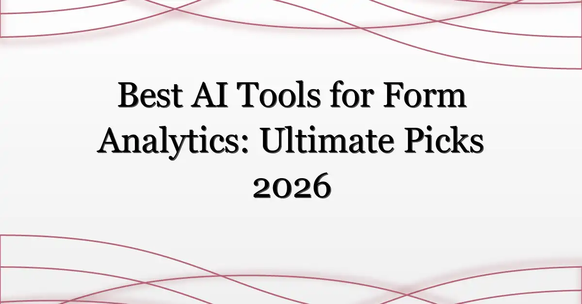 Best AI Tools for Form Analytics: Ultimate Picks 2026