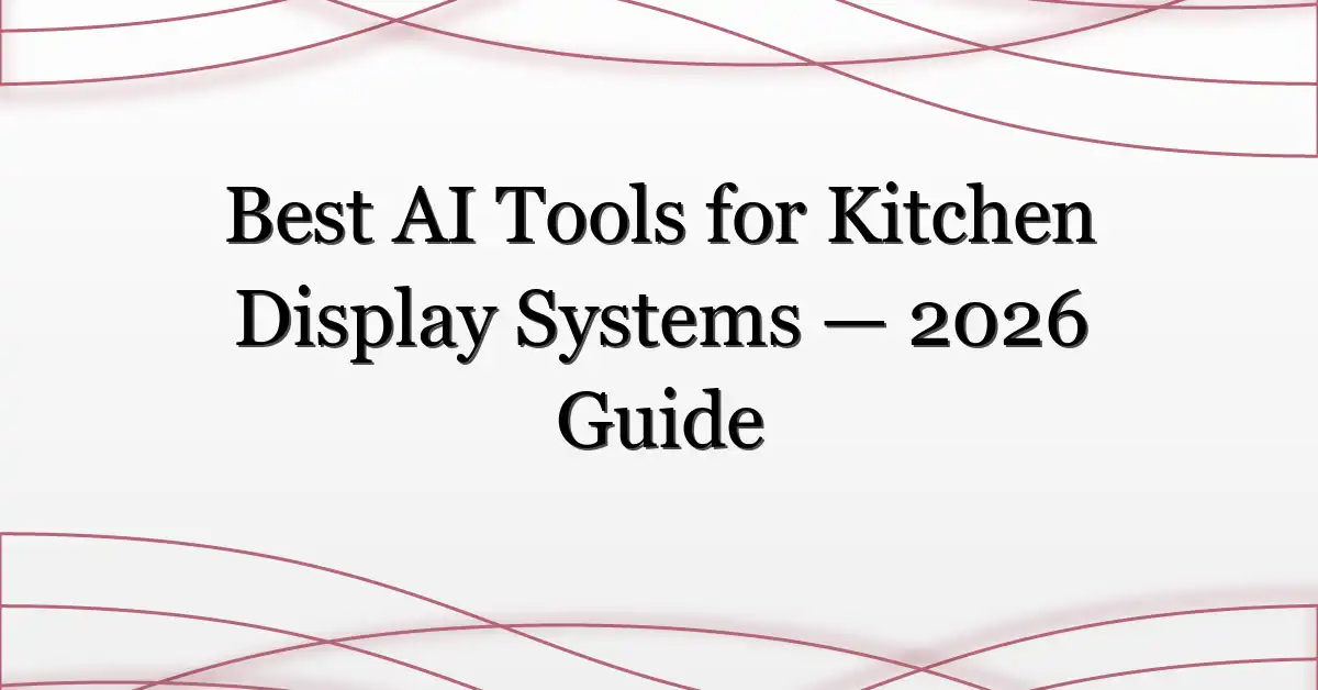 Best AI Tools for Kitchen Display Systems — 2026 Guide