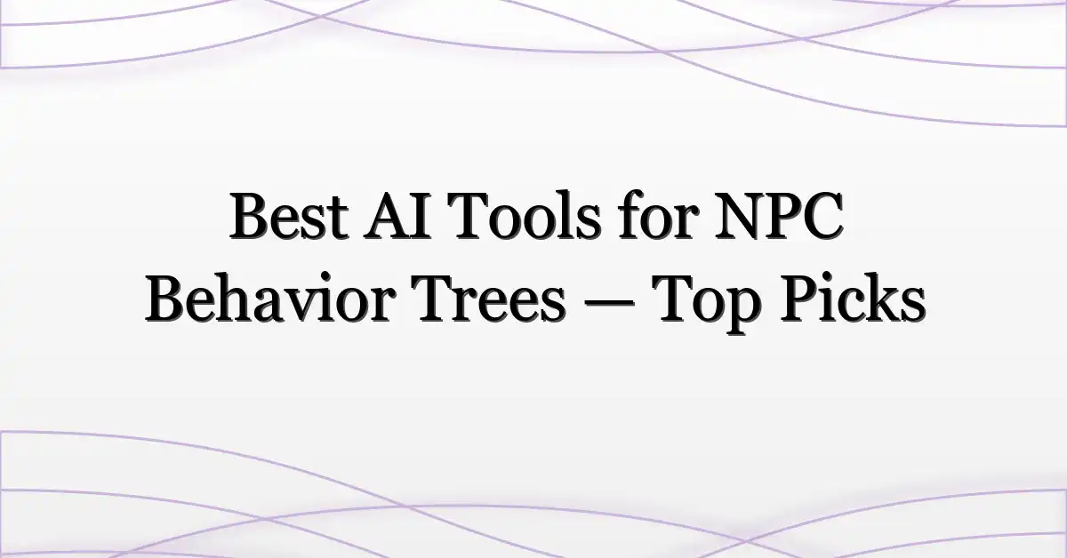 Best AI Tools for NPC Behavior Trees — Top Picks