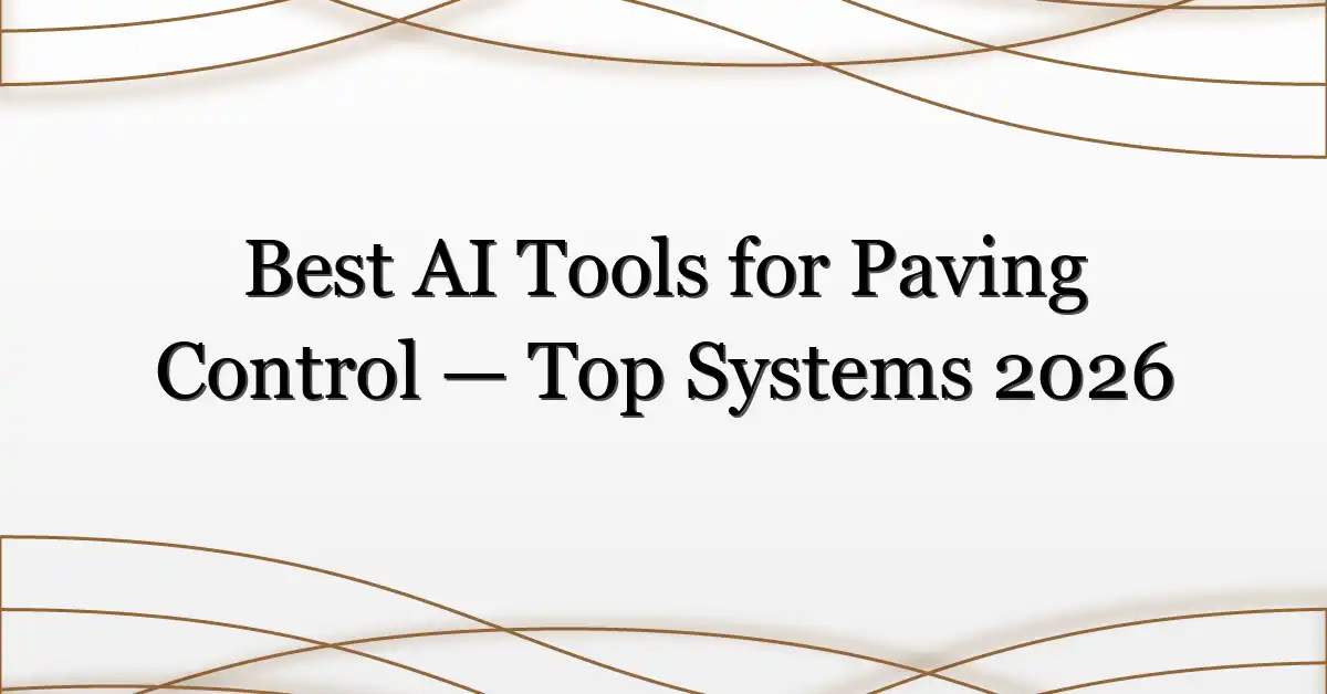 Best AI Tools for Paving Control — Top Systems 2026