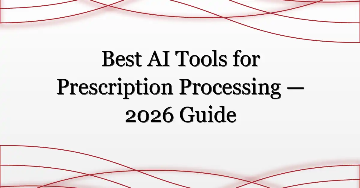 Best AI Tools for Prescription Processing — 2026 Guide