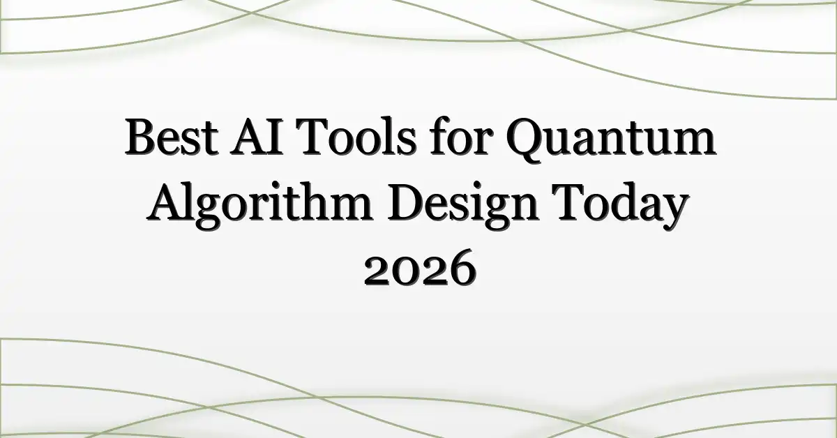 Best AI Tools for Quantum Algorithm Design Today 2026