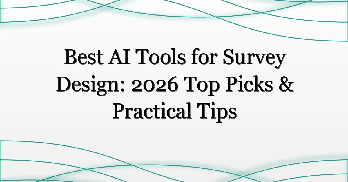 Best AI Tools for Survey Design: 2026 Top Picks & Practical Tips