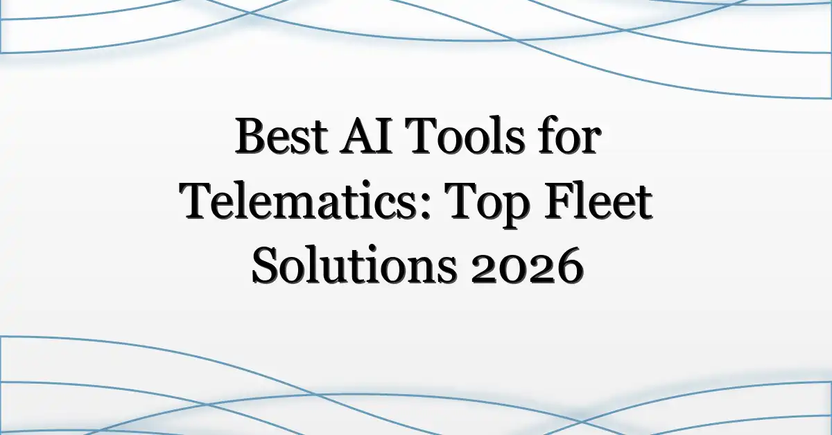 Best AI Tools for Telematics: Top Fleet Solutions 2026