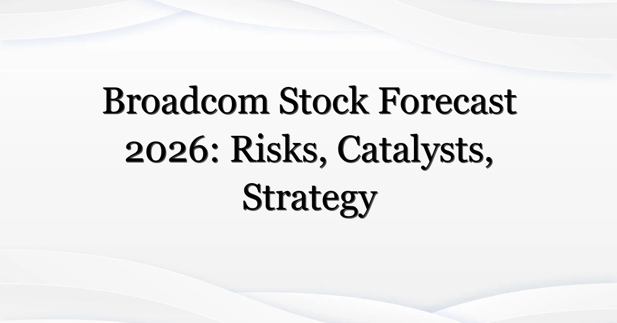 Broadcom Stock Forecast 2026: Risks, Catalysts, Strategy