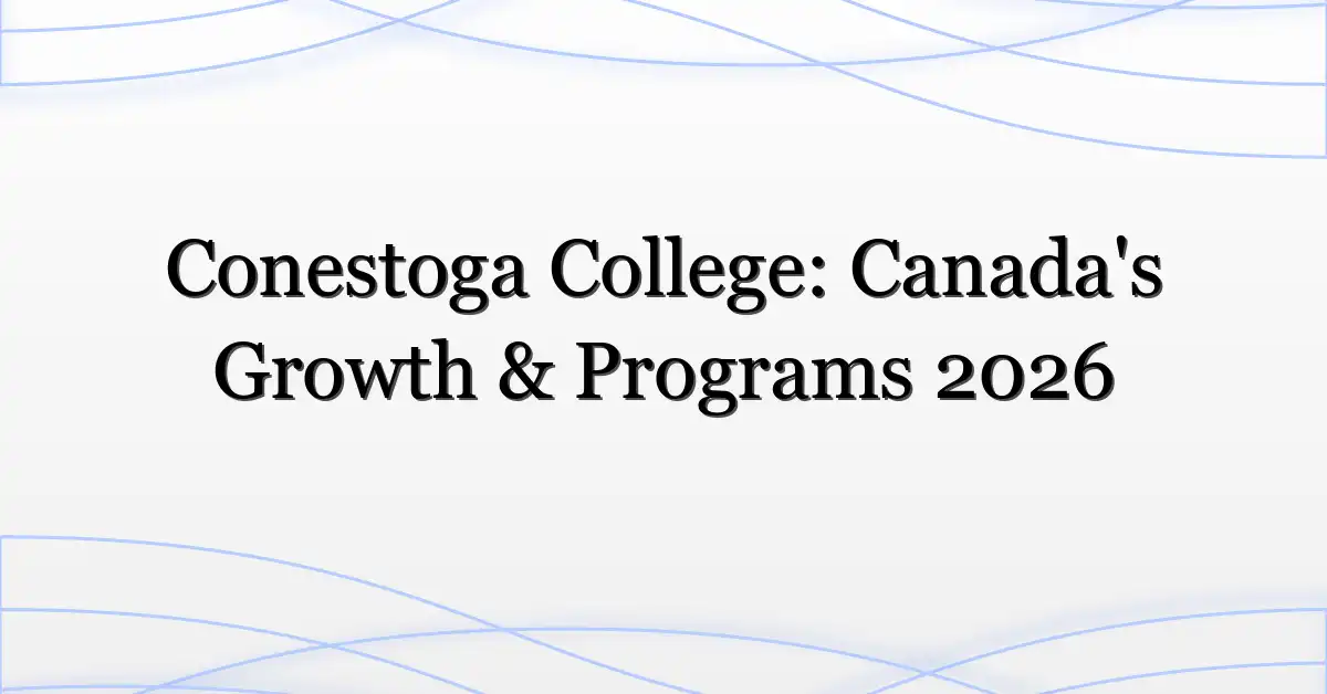 Conestoga College: Canada’s Growth & Programs 2026