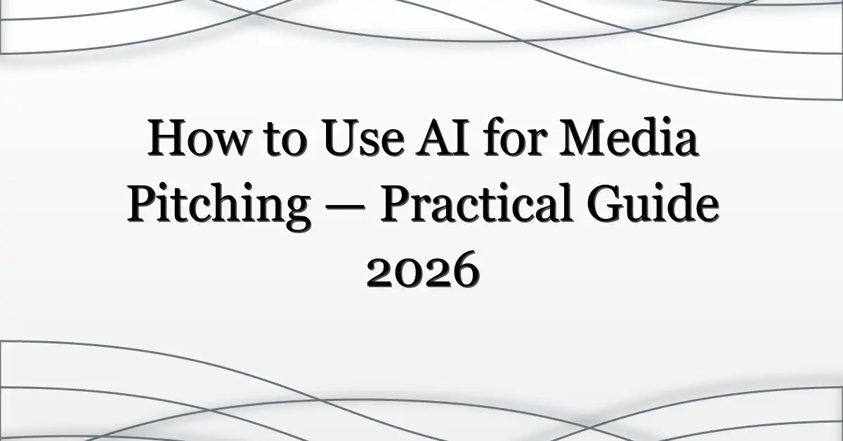 How to Use AI for Media Pitching — Practical Guide 2026
