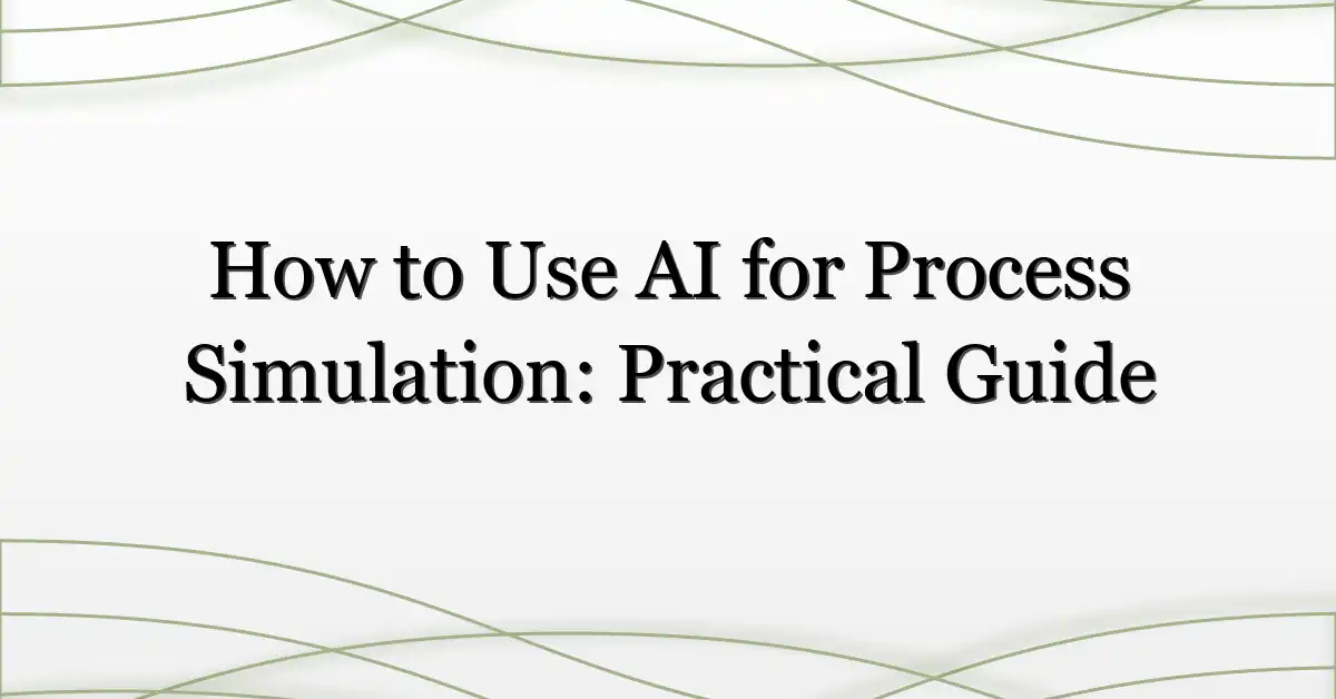 How to Use AI for Process Simulation: Practical Guide