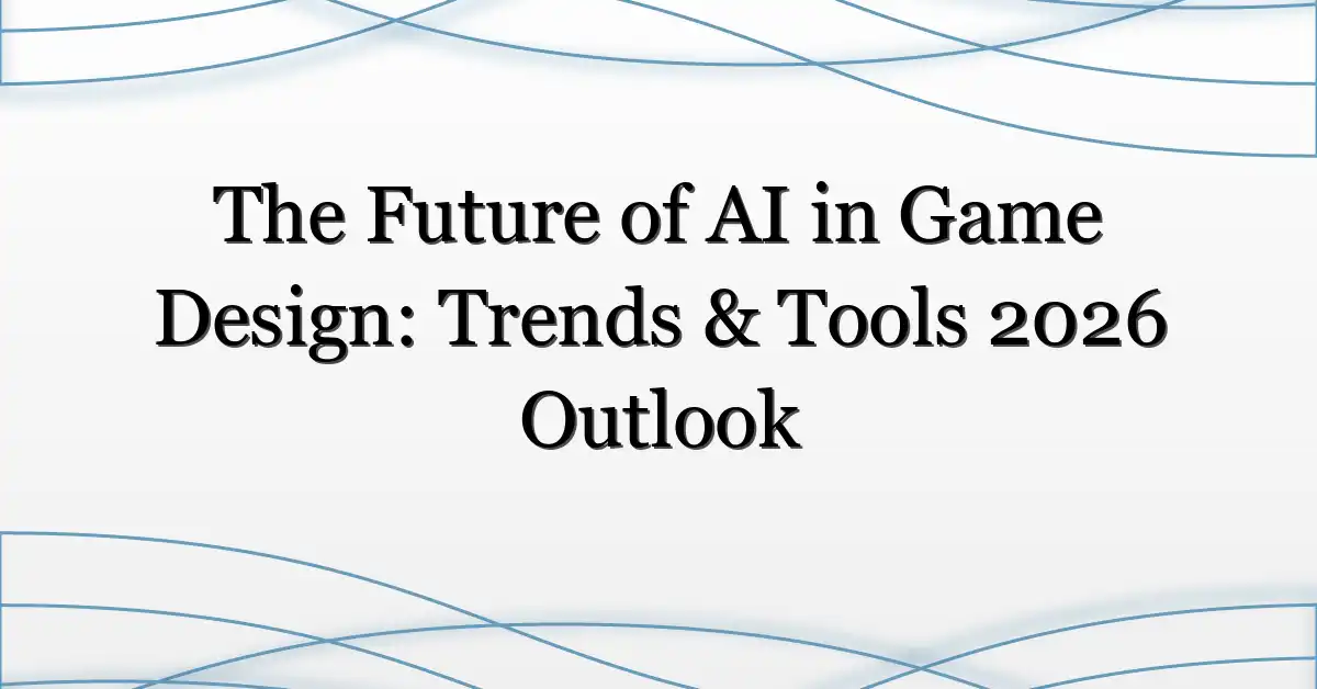 The Future of AI in Game Design: Trends & Tools 2026 Outlook
