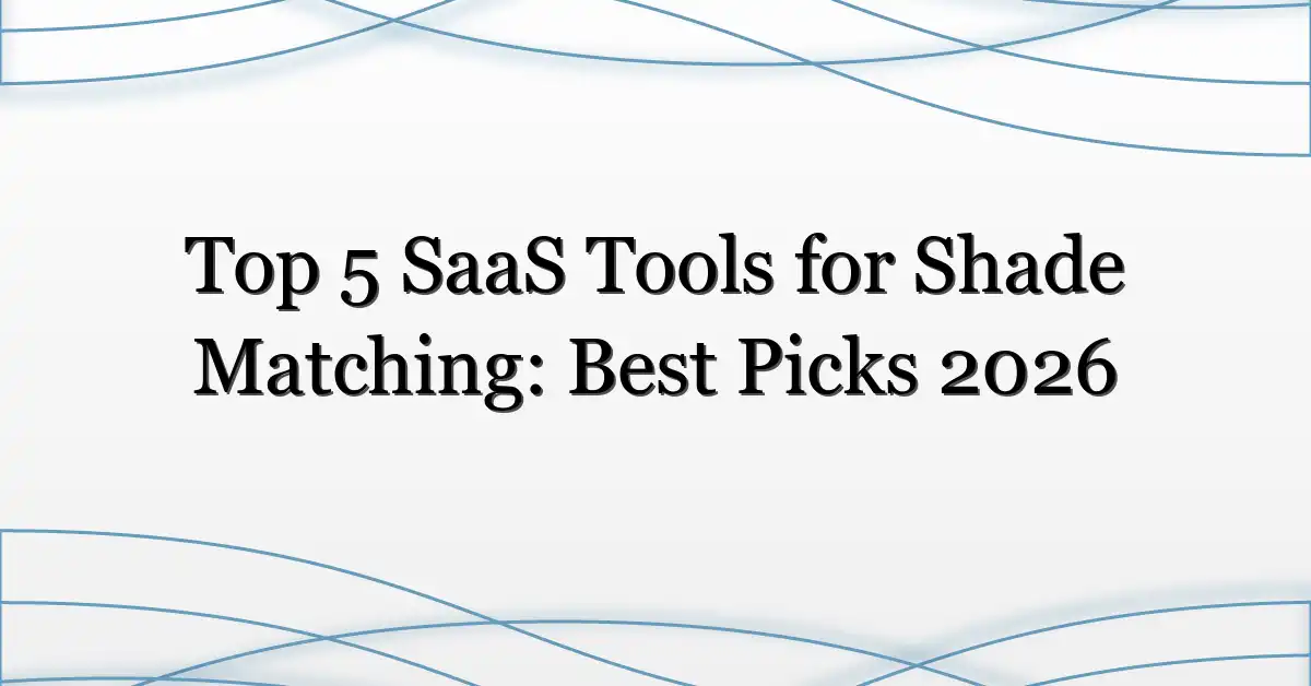 Top 5 SaaS Tools for Shade Matching: Best Picks 2026