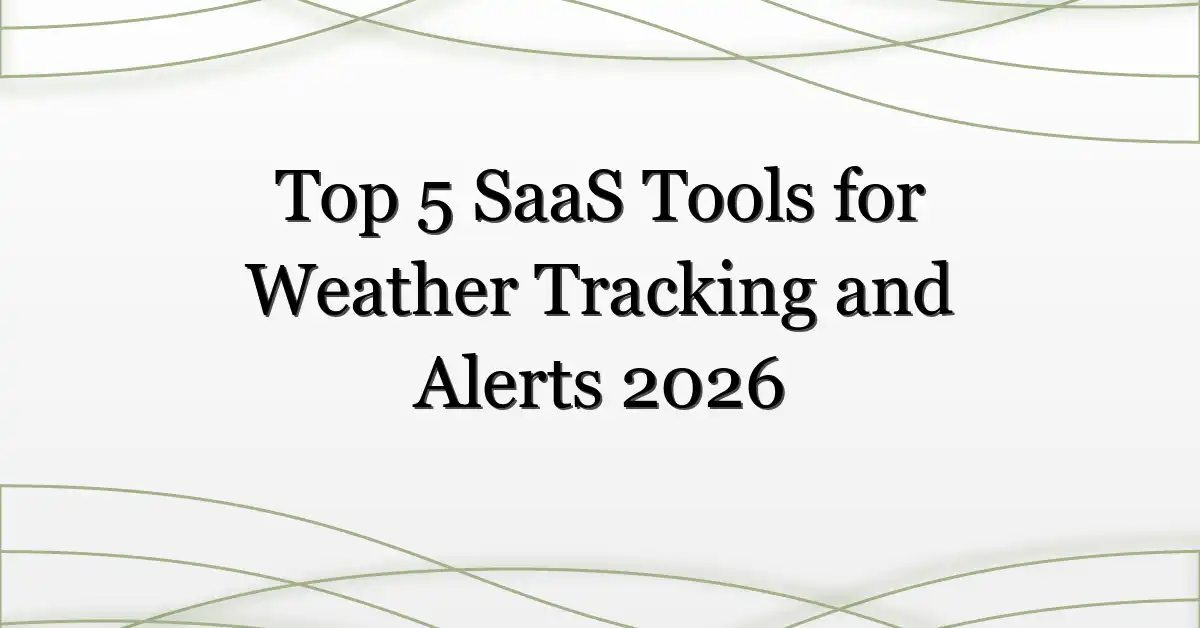 Top 5 SaaS Tools for Weather Tracking and Alerts 2026