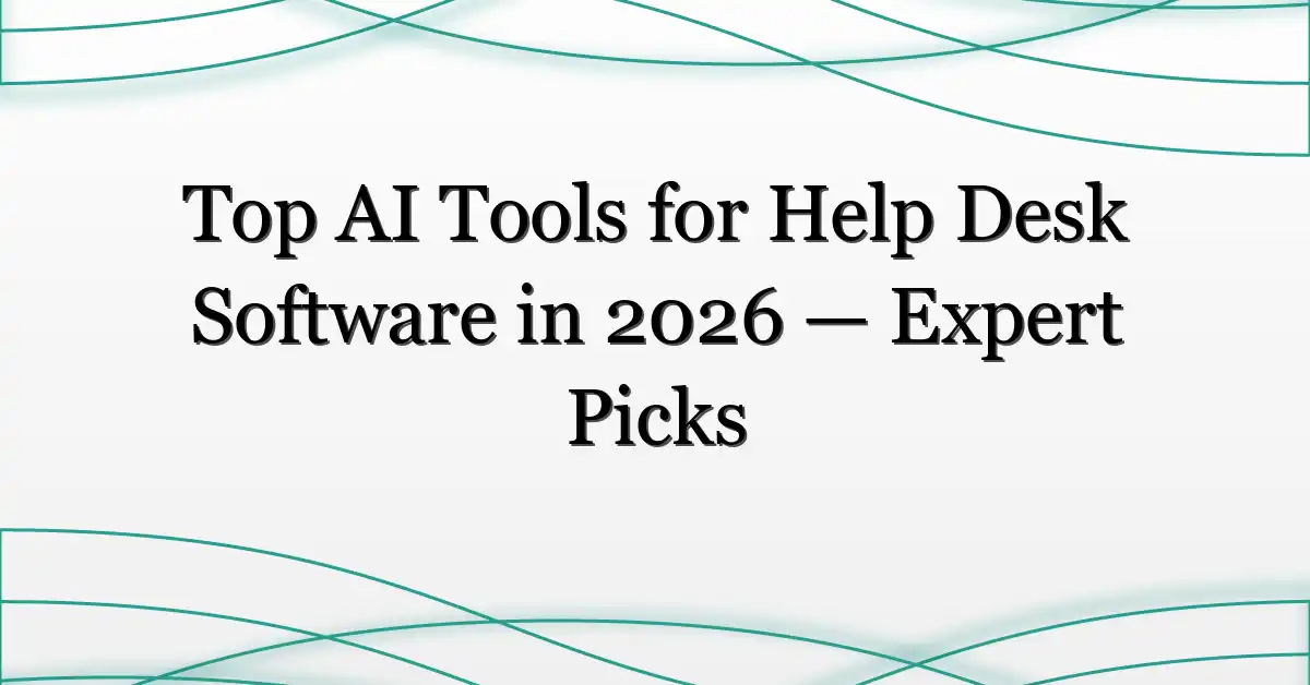 Top AI Tools for Help Desk Software in 2026 — Expert Picks