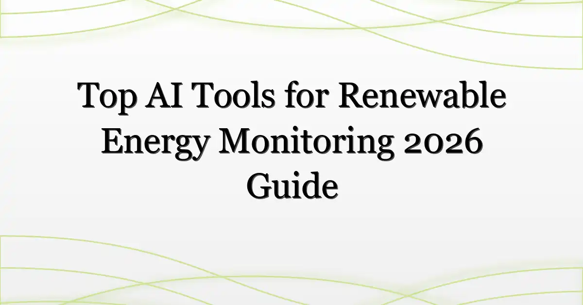 Top AI Tools for Renewable Energy Monitoring 2026 Guide