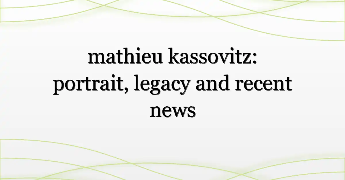 mathieu kassovitz: portrait, legacy and recent news