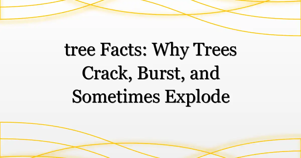 tree Facts: Why Trees Crack, Burst, and Sometimes Explode
